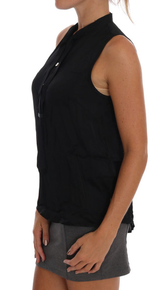 Black Sleeveless Viscose Blouse Top Black Sleeveless Viscose Blouse Top