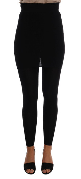 Dolce & Gabbana Black Cashmere Silk Stretch Tights Stockings Dolce & Gabbana Black Cashmere Silk Stretch Tights Stockings