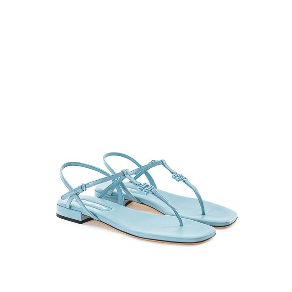 Miu Miu Blue Patent Leather Flip-Flop Sandal Miu Miu Blue Patent Leather Flip-Flop Sandal