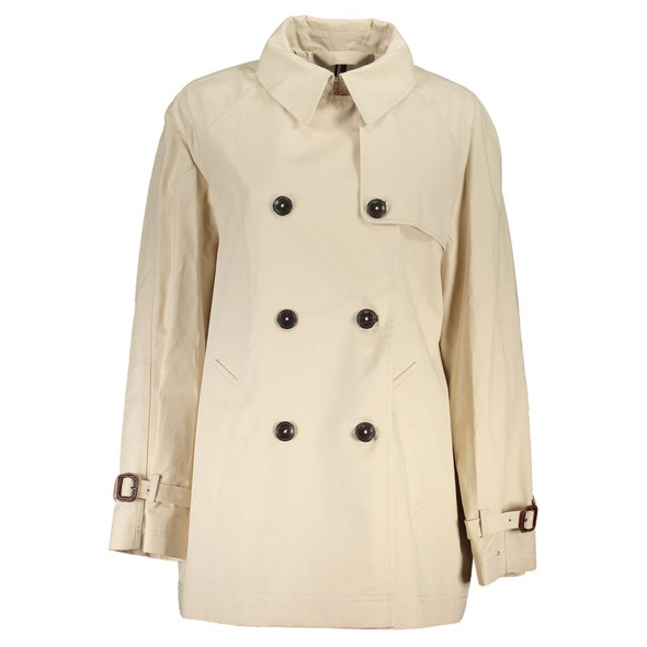 Tommy Hilfiger Beige Cotton Jackets & Coat Tommy Hilfiger Beige Cotton Jackets & Coat