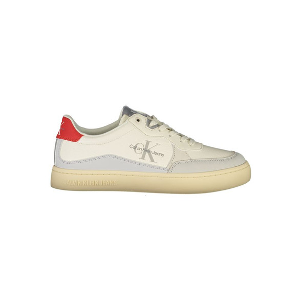 White Polyester Sneaker CA-30287 White Polyester Sneaker CA-30287