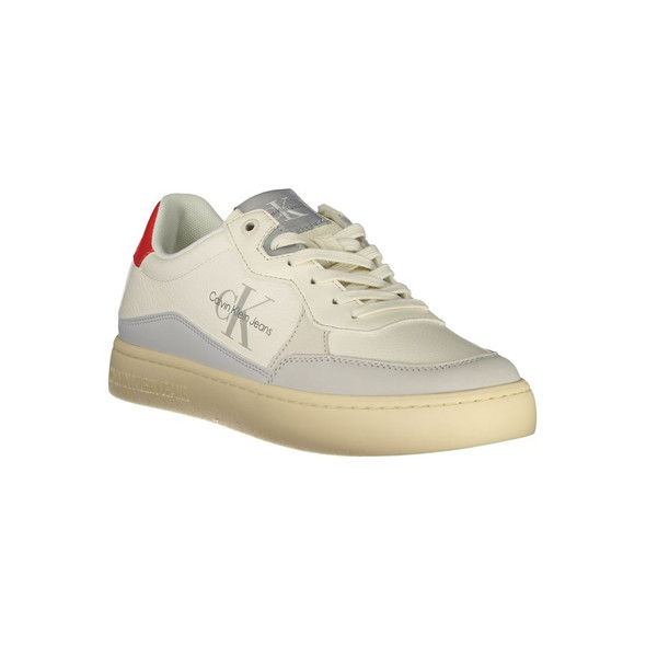 White Polyester Sneaker CA-30287 White Polyester Sneaker CA-30287