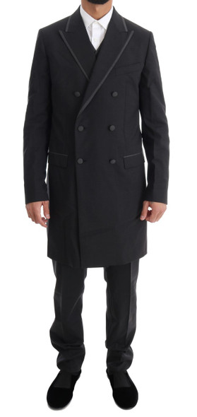 Gray Wool Stretch 3 Piece Two Button Suit Gray Wool Stretch 3 Piece Two Button Suit