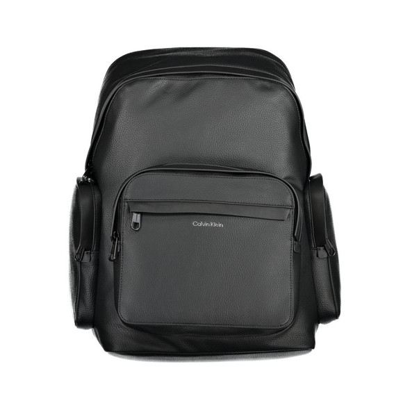 Calvin Klein Black Polyester Backpack CA-30802 Calvin Klein Black Polyester Backpack CA-30802