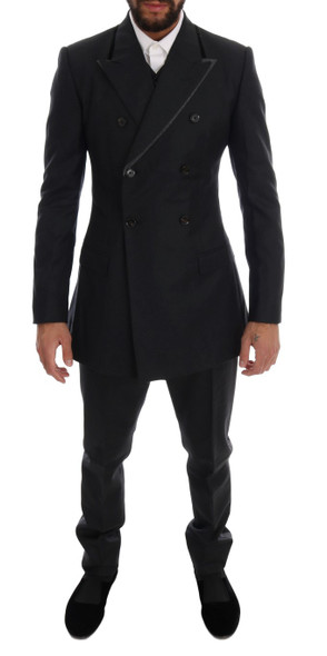 Gray Wool Double Breasted 3 Piece Suit Gray Wool Double Breasted 3 Piece Suit
