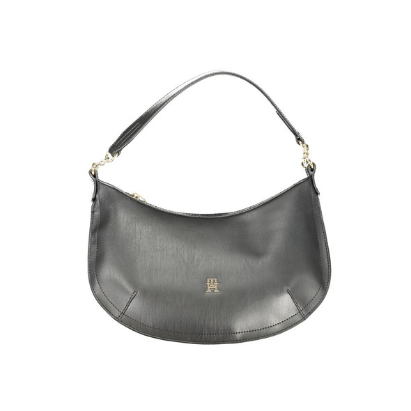 Tommy Hilfiger Black Polyethylene Handbag TO-31002 Tommy Hilfiger Black Polyethylene Handbag TO-31002