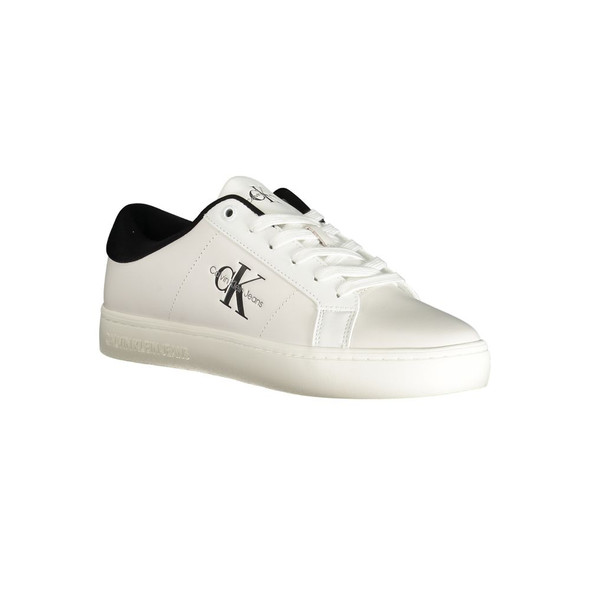 White Polyester Sneaker CA-31286 White Polyester Sneaker CA-31286