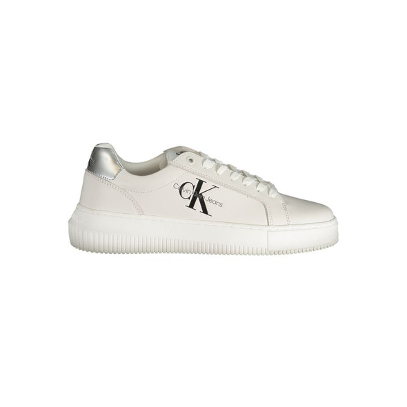 White Polyester Sneaker CA-31291 White Polyester Sneaker CA-31291