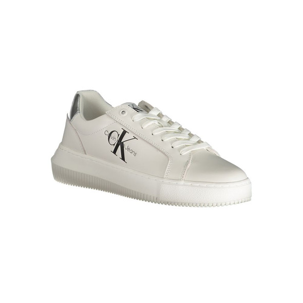 White Polyester Sneaker CA-31291 White Polyester Sneaker CA-31291