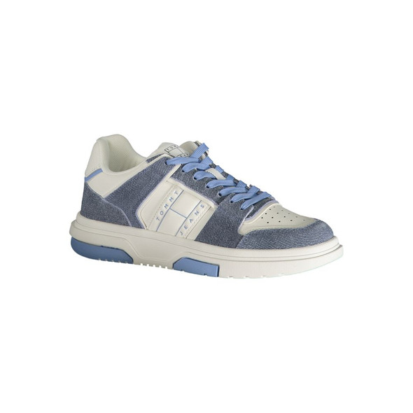 Tommy Hilfiger Light Blue Leather Women Sneaker Tommy Hilfiger Light Blue Leather Women Sneaker