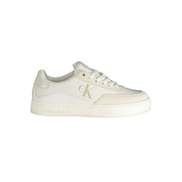 White Polyester Sneaker CA-31490 White Polyester Sneaker CA-31490