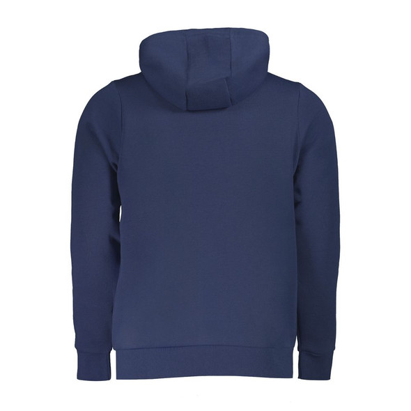 Blue Cotton Men Hooded Sweater Blue Cotton Men Hooded Sweater