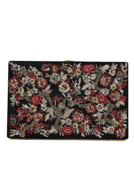 Multicolor Floral Gold Frame Clutch Evening Purse Bag Multicolor Floral Gold Frame Clutch Evening Purse Bag