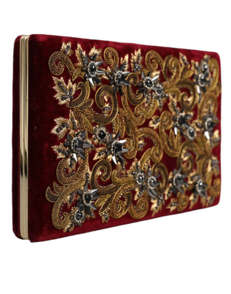 Red Velvet Gold Frame Clutch Evening Party Purse Bag Red Velvet Gold Frame Clutch Evening Party Purse Bag