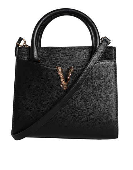 Versace Black Small Leather TopHandle Shoulder Crossbody Bag Versace Black Small Leather TopHandle Shoulder Crossbody Bag