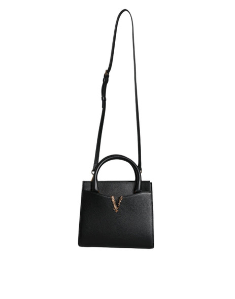 Versace Black Small Leather TopHandle Shoulder Crossbody Bag Versace Black Small Leather TopHandle Shoulder Crossbody Bag