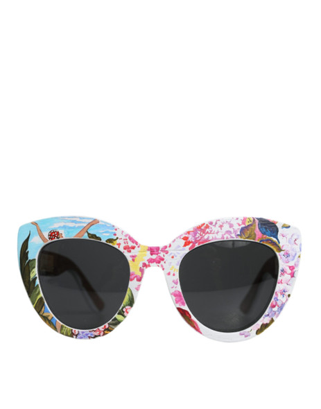 Multicolor Wood Crystal Brass Frame Floral Hand Paint Sunglasses Multicolor Wood Crystal Brass Frame Floral Hand Paint Sunglasses