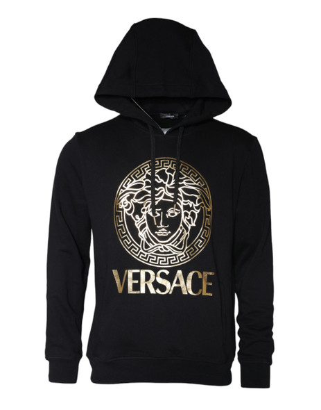 Black Medusa Print Cotton HoodiePullover Sweatshirt Sweater Black Medusa Print Cotton HoodiePullover Sweatshirt Sweater