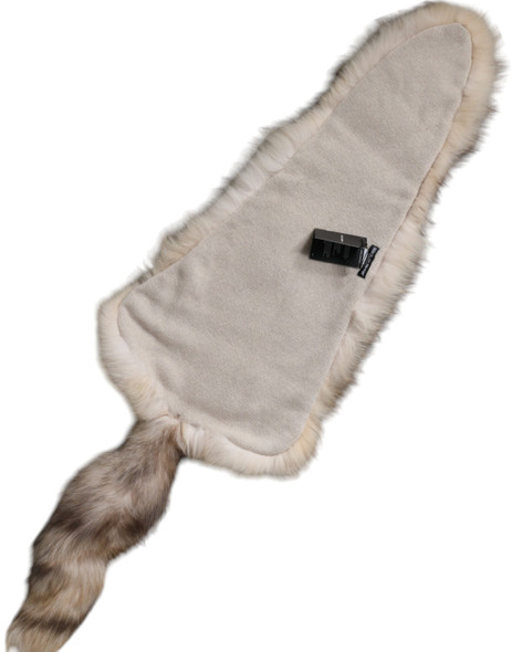 Dolce & Gabbana Brown Frost Fox Fur Neck Warmer Winter Scarf Dolce & Gabbana Brown Frost Fox Fur Neck Warmer Winter Scarf