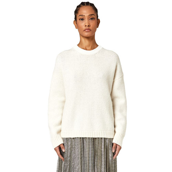 White Recycled Wool Women Sweater White Recycled Wool Women Sweater