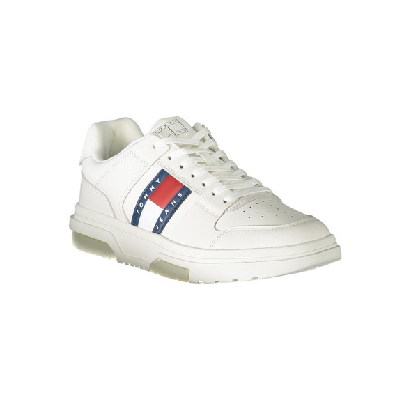 Tommy Hilfiger White Leather Men Sneaker TO-31959 Tommy Hilfiger White Leather Men Sneaker TO-31959