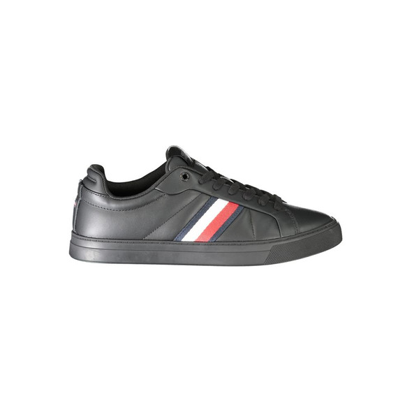 Tommy Hilfiger Black Leather Men Sneaker Tommy Hilfiger Black Leather Men Sneaker
