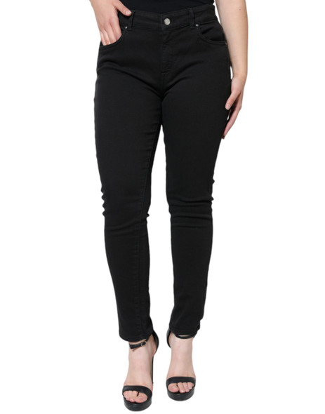 Dolce & Gabbana Black Cotton Stretch Skinny Denim Jeans Dolce & Gabbana Black Cotton Stretch Skinny Denim Jeans