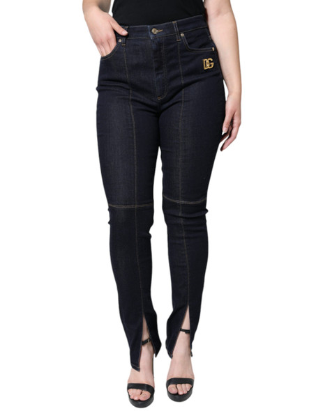 Black Cotton Blend Skinny Denim Jeans Black Cotton Blend Skinny Denim Jeans
