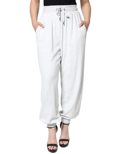 Dolce & Gabbana White Nylon Jogger Sweatpants Pants Dolce & Gabbana White Nylon Jogger Sweatpants Pants