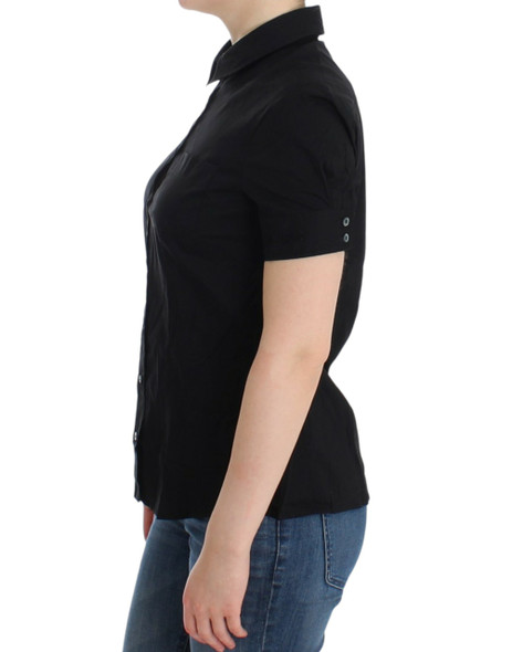 Black cotton shirt top Black cotton shirt top