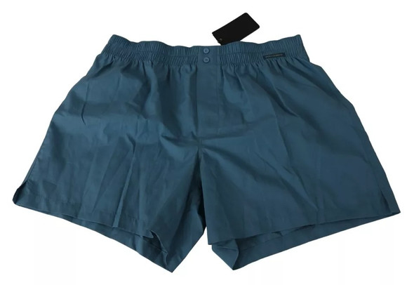 Dolce & Gabbana Blue Cotton Regular Boxer Shorts Underwear Dolce & Gabbana Blue Cotton Regular Boxer Shorts Underwear
