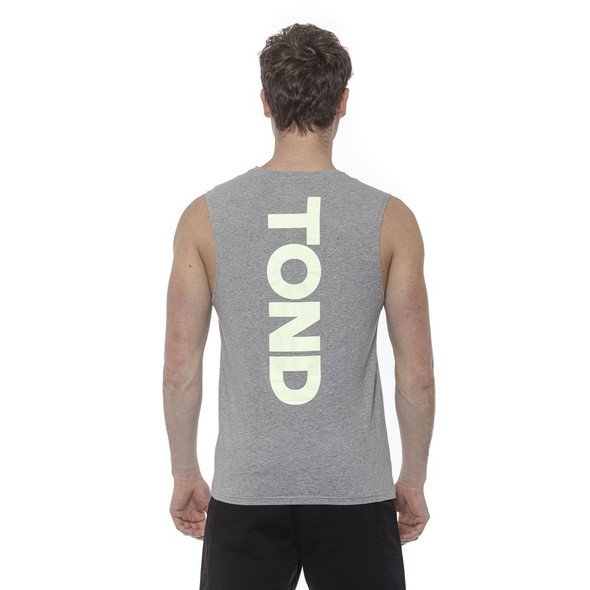 Tond Gray Cotton Men Tank Top Tond Gray Cotton Men Tank Top