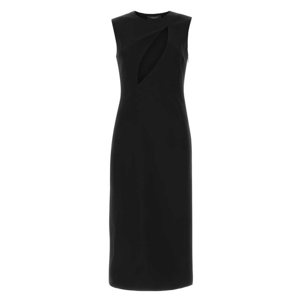 Versace Black Viscose Women Dress Versace Black Viscose Women Dress