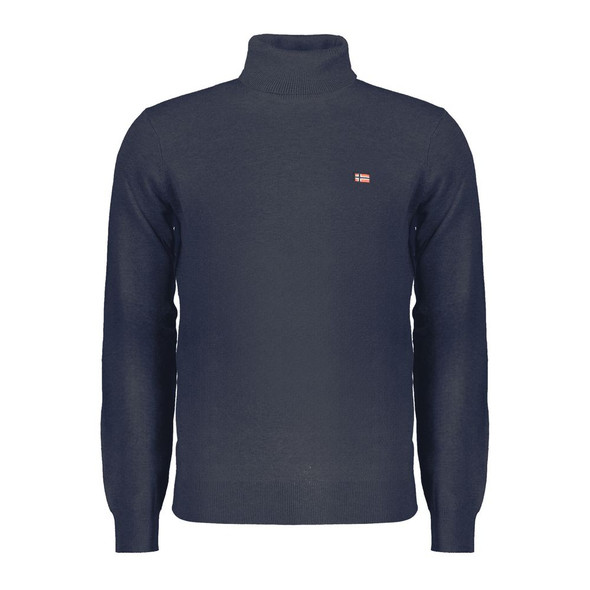 Blue Polyamide Men Sweater NO-32031 Blue Polyamide Men Sweater NO-32031