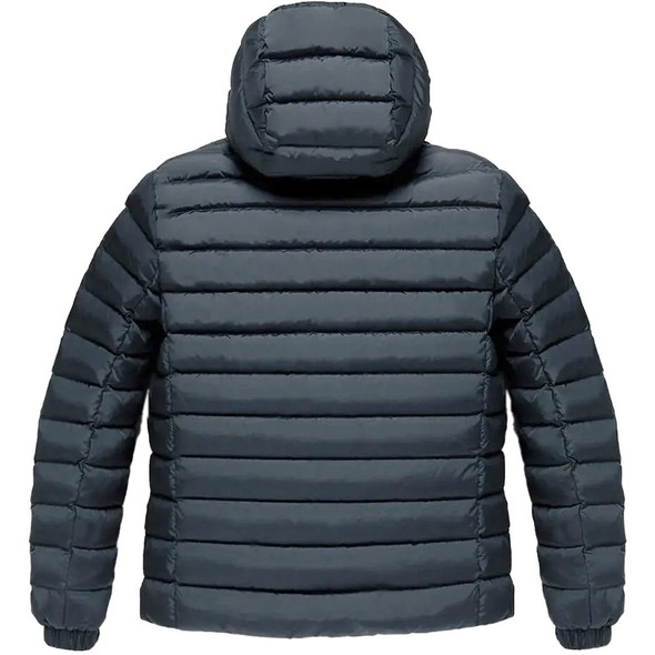 Blue Nylon Men Jacket RE-13974 Blue Nylon Men Jacket RE-13974