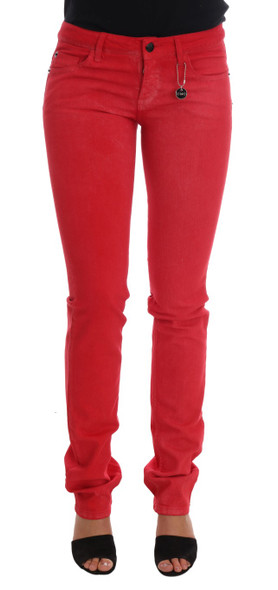 Red Cotton Stretch Slim Jeans Red Cotton Stretch Slim Jeans