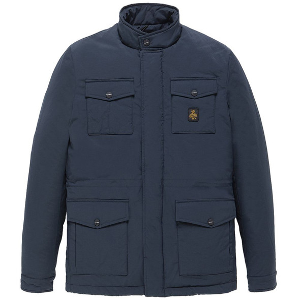 Blue Nylon Men Jacket RE-13993 Blue Nylon Men Jacket RE-13993