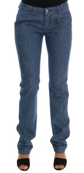 Blue Wash Cotton Slim Denim Jeans Blue Wash Cotton Slim Denim Jeans