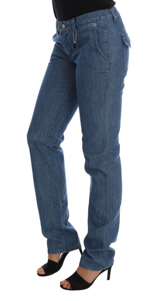 Blue Wash Cotton Slim Denim Jeans Blue Wash Cotton Slim Denim Jeans