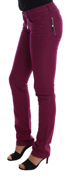 Purple Cotton Stretch Slim Denim Jeans Purple Cotton Stretch Slim Denim Jeans