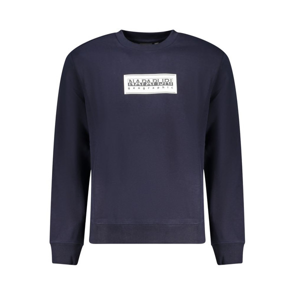 Napapijri Blue Cotton Sweater NA-32140 Napapijri Blue Cotton Sweater NA-32140