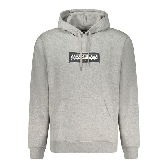 Napapijri Gray Cotton Sweater NA-32150 Napapijri Gray Cotton Sweater NA-32150