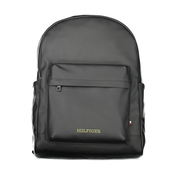 Tommy Hilfiger Black Polyester Backpack TO-32188 Tommy Hilfiger Black Polyester Backpack TO-32188
