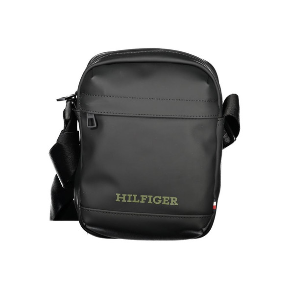 Tommy Hilfiger Black Polyethylene Shoulder Bag TO-32190 Tommy Hilfiger Black Polyethylene Shoulder Bag TO-32190