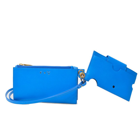 Blue Leather Shoulder Bag Blue Leather Shoulder Bag