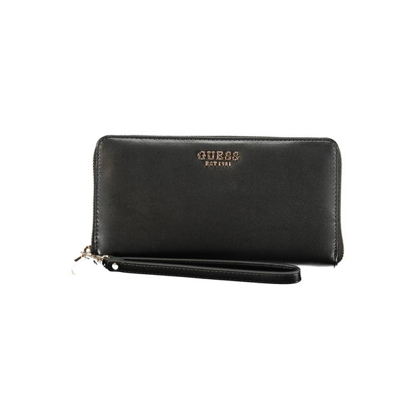 Guess Jeans Black Polyethylene Wallet GU-32243 Guess Jeans Black Polyethylene Wallet GU-32243