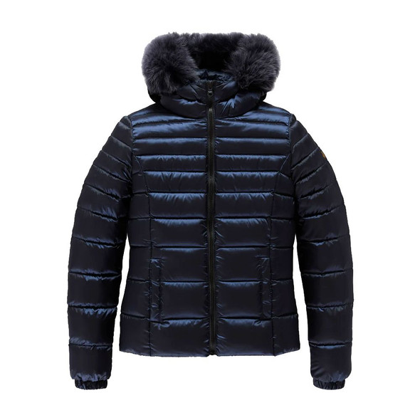 Blue Nylon Women Jacket RE-14054 Blue Nylon Women Jacket RE-14054
