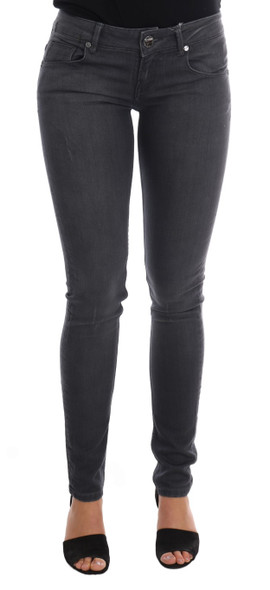 Acht Gray Cotton Slim Fit Denim Jeans Acht Gray Cotton Slim Fit Denim Jeans