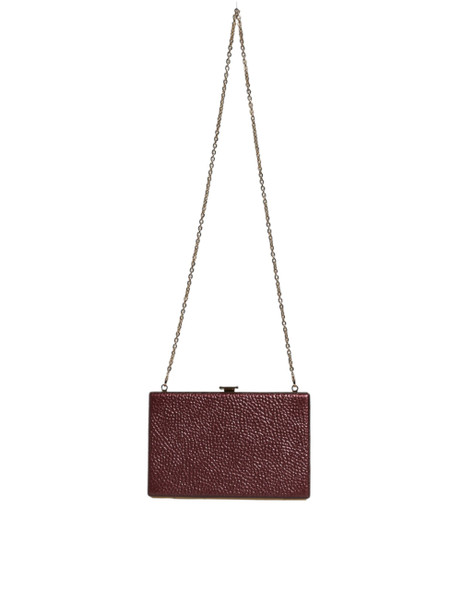 Maroon Leather Clutch Evening Crossbody Bag Maroon Leather Clutch Evening Crossbody Bag
