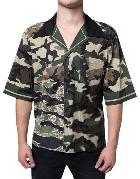 Dolce & Gabbana Multicolor Camouflage Button Down Men Casual Shirt Dolce & Gabbana Multicolor Camouflage Button Down Men Casual Shirt